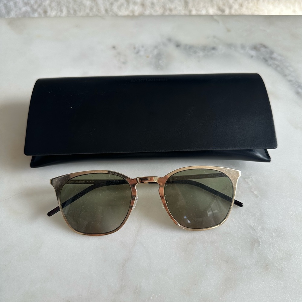 Saint Laurent Gold Sunglasses